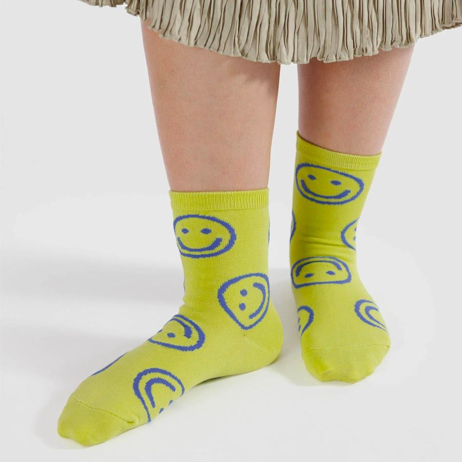 Baggu-chaussettes-crew-citron-happy-smileys-smile-Atelier-Kumo