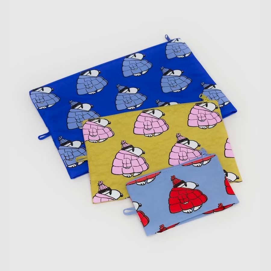 Baggu-ensemble-de-3-pochettes-plates-puffer-snoopy-go-pouch-Atelier-Kumo