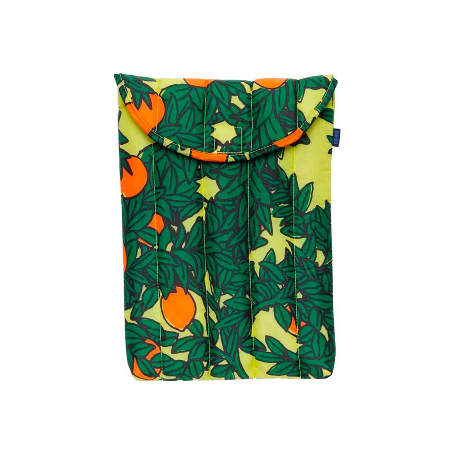 Baggu-housse-ordinateur-vert-jaune-orange-tree-yellow-arbre-13-pouces-mac-nylon-recycle-lavable-en-machine-Atelier-Kumo