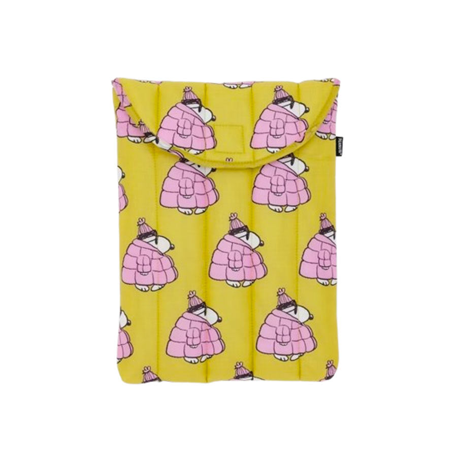 Baggu-housse-pochette-ordinateur-puffy-13-et-14-pouces-puffer-snoopy-rose-Atelier-Kumo