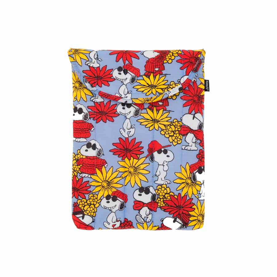 Baggu-pochette-ordinateur-13-14-pouces-puffy-floral-snoopy-protection-Atelier-Kumo