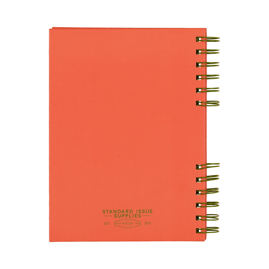 Designworks-Collective-detail-Carnet-de-note-Agenda-standard-n-12-vert-armee-et-orange-a-double-spirale-Atelier-Kumo