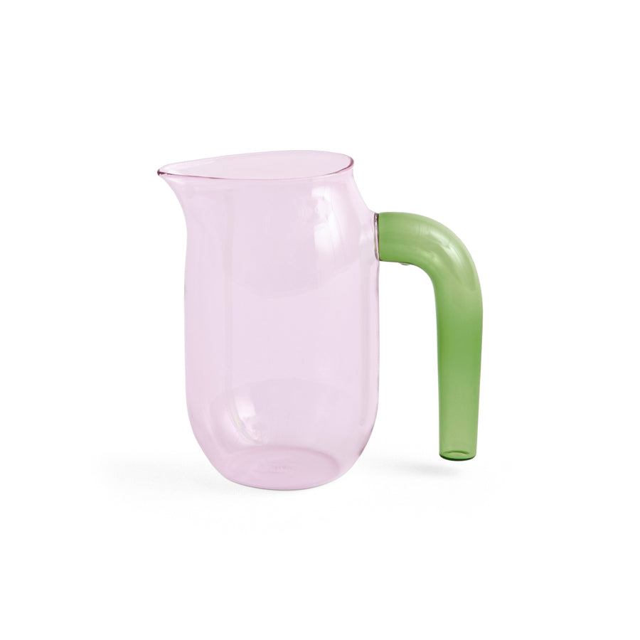 Hay-carafe-jug-s-rose-avec-anse-vert-verre-borosilicate-jochen-holz-petit-Atelier-Kumo