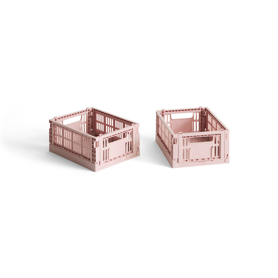 Hay-set-de-2-mini-cagette-rose-blush-colour-crate-caisse-boite-de-rangement-Atelier-Kumo