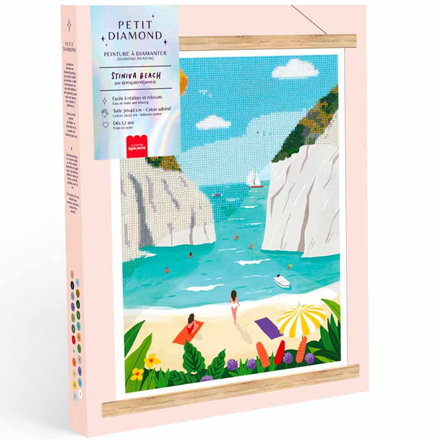 La-Petite-Epicerie-coffret-petit-diamond-diamond-painting-Stivina-beach-par-Maja-Tomljanovic-boite-Atelier-Kumo