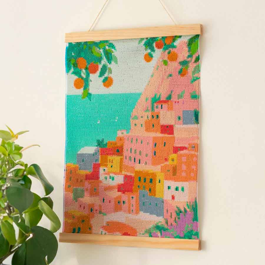 La-Petite-Epicerie-coffret-petit-diamond-diamond-painting-positano-par-petra-lidze-affiche-Atelier-Kumo