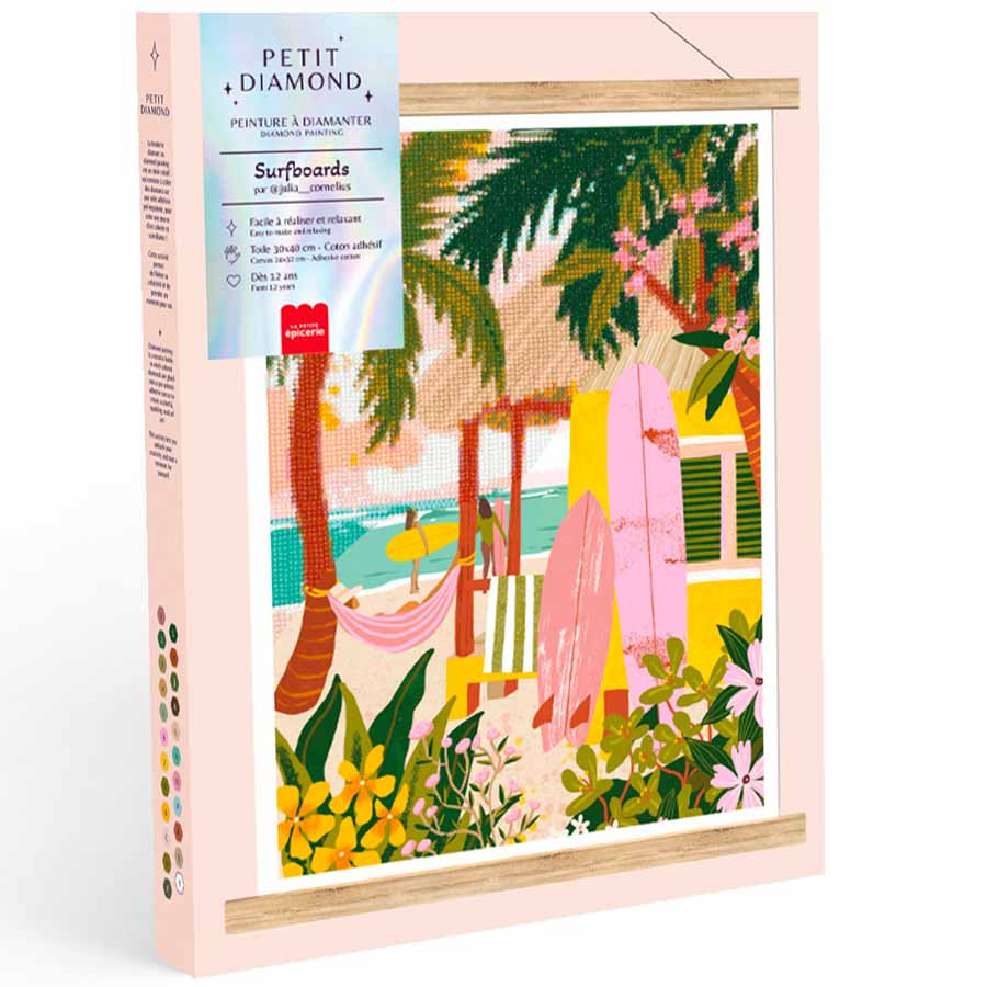 La-Petite-Epicerie-coffret-petit-diamond-diamond-painting-surfboards-par-julia-cornelius-boite-Atelier-Kumo