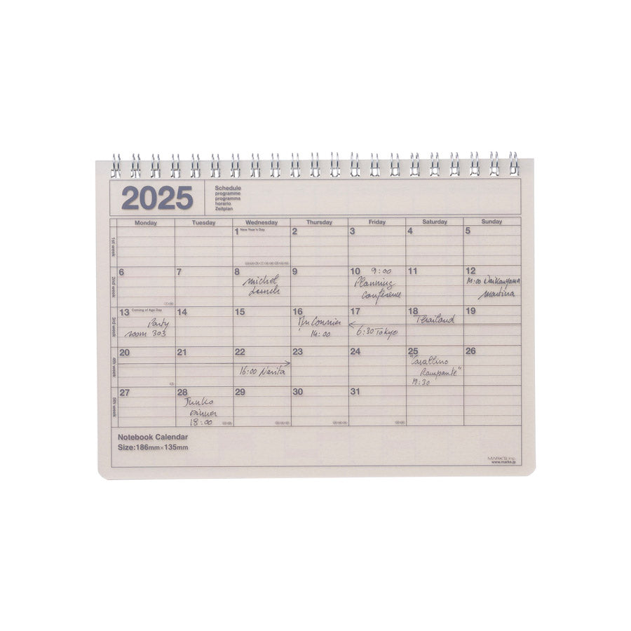 Marks-Europe-calendrier-2025-spirale-taille-s-ivoire-Atelier-Kumo