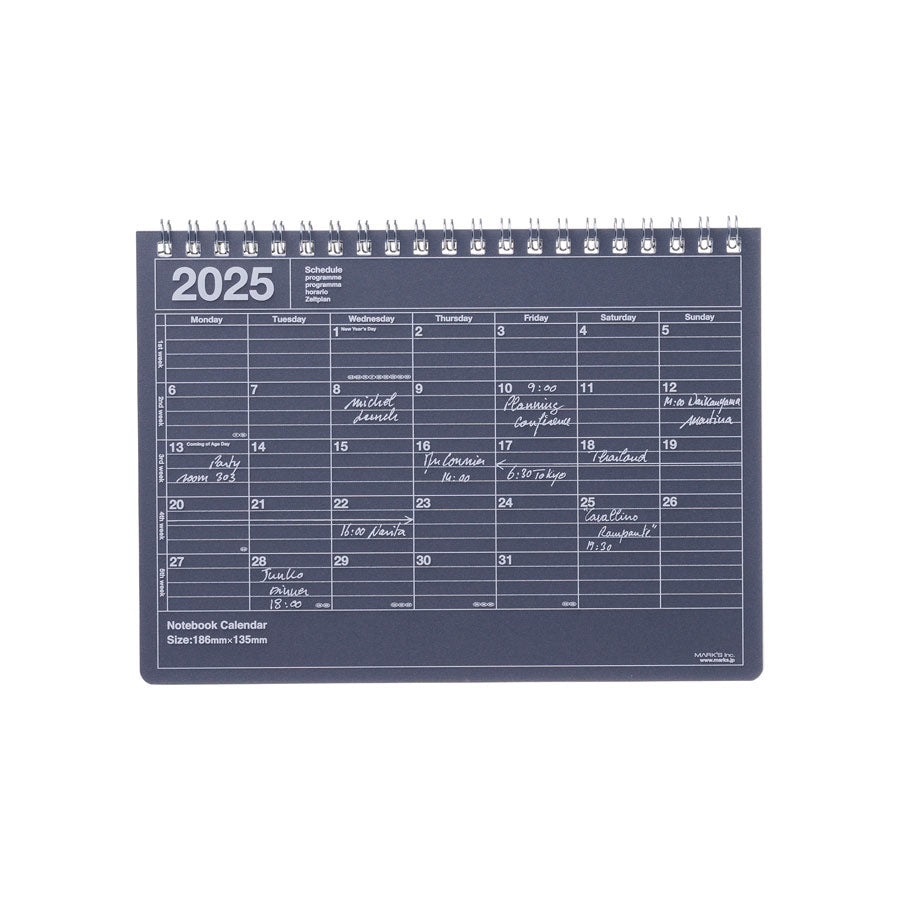 Marks-Europe-calendrier-2025-spirale-taille-s-noir-Atelier-Kumo