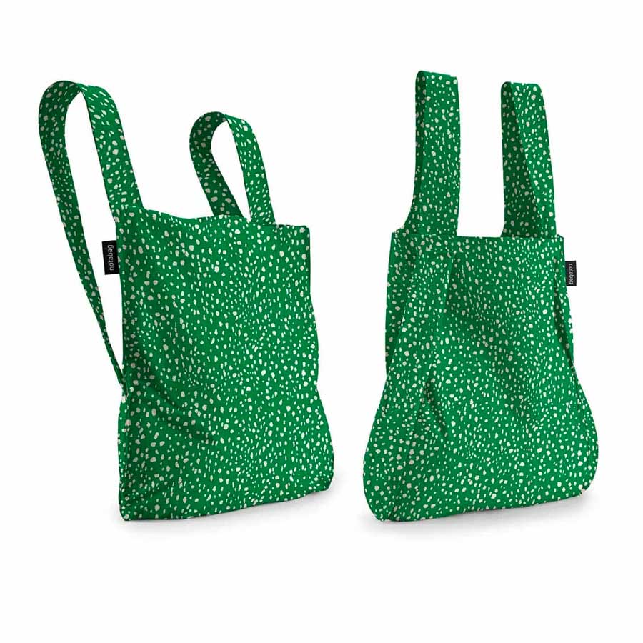 Notabag-sac-et-sac-a-dos-recycle-green-sprinkle-vert-paillette-eco-friendly-durable-format-poche-pliable-Atelier-Kumo
